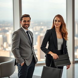 A handsome, charismatic boss of a Central Asian company, exuding confidence and charm, with an engaging smile and a keen intellect