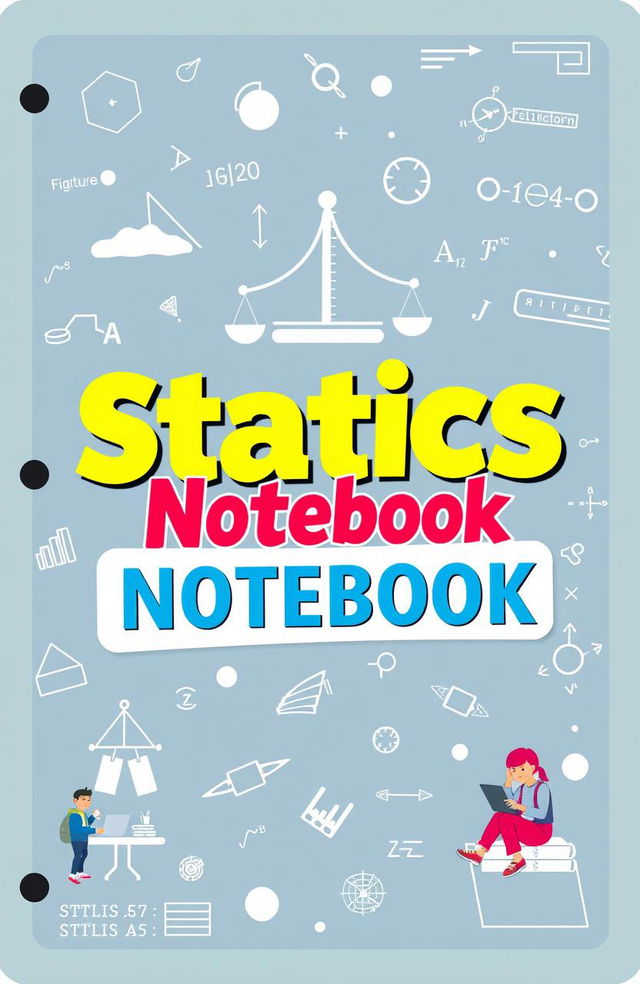 A cover design for a notebook specifically for the Statics branch for third-year high school students