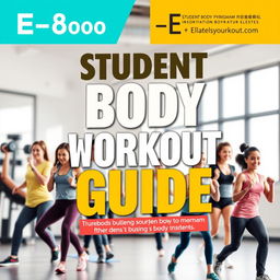 An engaging e-book cover for a body workout program specifically designed for students