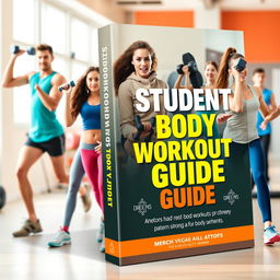 An engaging e-book cover for a body workout program specifically designed for students