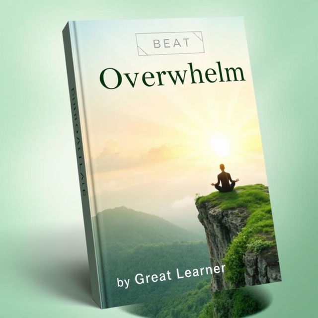 A captivating book cover design for 'Beat Overwhelm' by Great Learner