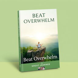 A captivating book cover design for 'Beat Overwhelm' by Great Learner