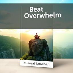 A captivating book cover design for 'Beat Overwhelm' by Great Learner