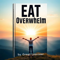 An engaging and motivational book cover design for 'Beat Overwhelm' by Great Learner
