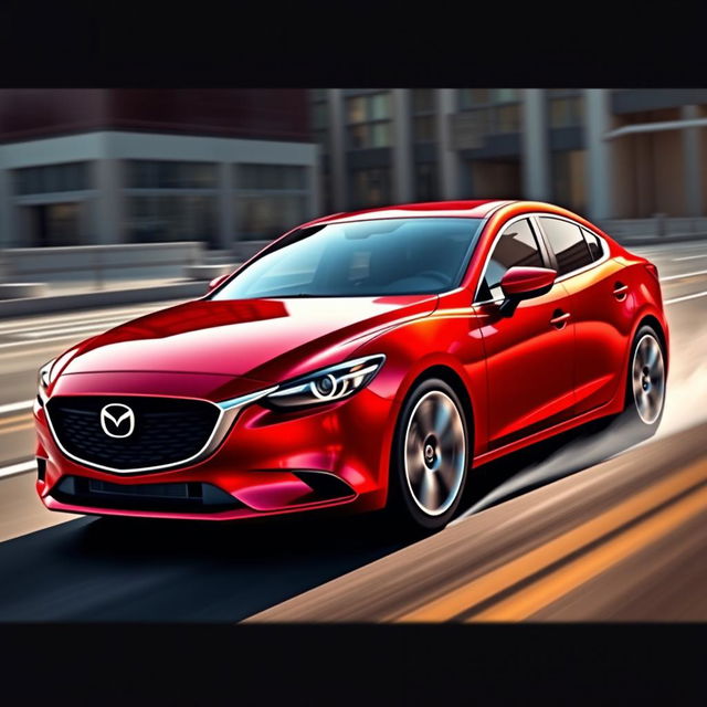 A sleek and modern Mazda 6 fastback car design, showcasing its aerodynamic shape and stylish curves