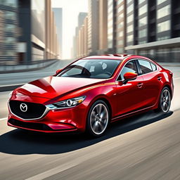 A sleek and modern Mazda 6 fastback car design, showcasing its aerodynamic shape and stylish curves