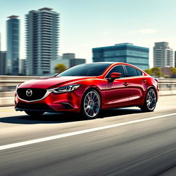 A sleek and modern Mazda 6 fastback car design, showcasing its aerodynamic shape and stylish curves
