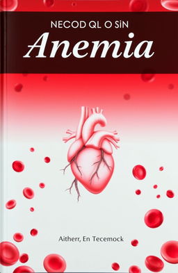 A visually striking book cover for a medical textbook on anemia