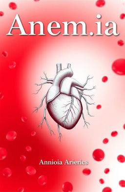 A visually striking book cover for a medical textbook on anemia