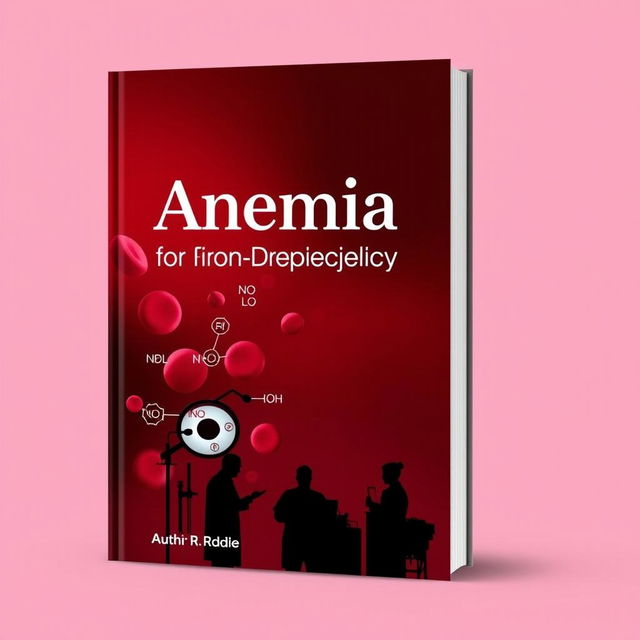 A compelling book cover for a medical textbook focusing on anemia and preoperative iron deficiency