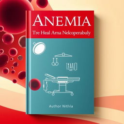 An engaging book cover for a medical textbook dedicated to anemia and preoperative iron deficiency