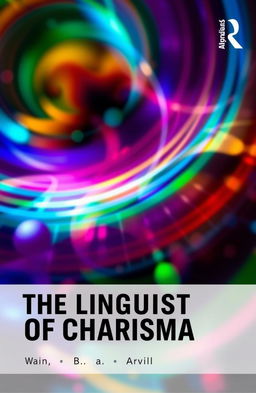 A visually striking book cover for a monograph titled "The Linguistics of Charisma"