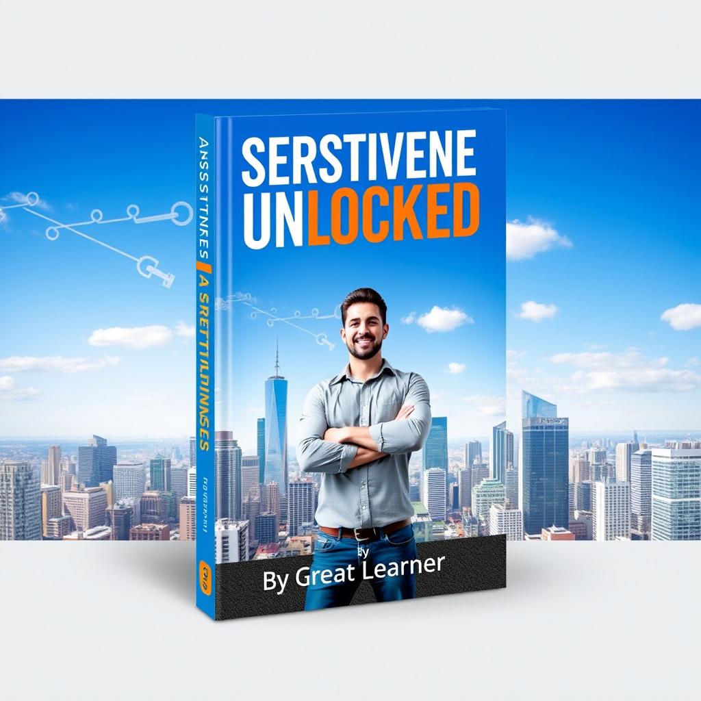 A striking and empowering book cover design for 'Assertiveness Unlocked' by Great Learner