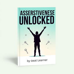 An inspiring and contemporary book cover design for 'Assertiveness Unlocked' by Great Learner