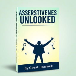 An inspiring and contemporary book cover design for 'Assertiveness Unlocked' by Great Learner