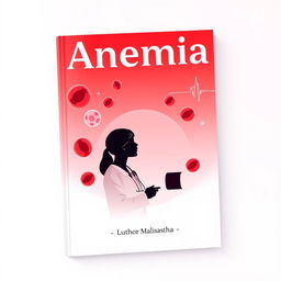 A visually striking book cover for a medical textbook on anemia