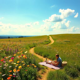 A serene and uplifting landscape scene titled 'Good Day', capturing the essence of tranquility and joy
