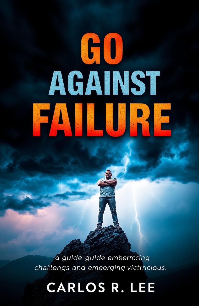 A captivating and engaging book cover design for the title 'Go Against Failure' by Carlos R