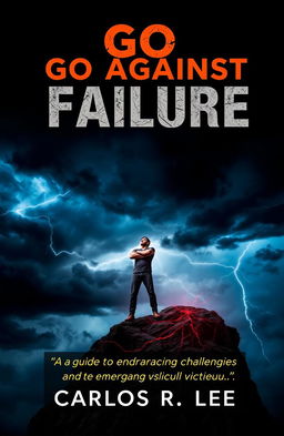 A captivating and engaging book cover design for the title 'Go Against Failure' by Carlos R