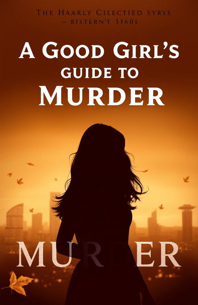 A book cover design inspired by 'A Good Girl's Guide to Murder', featuring a mysterious and captivating vibe