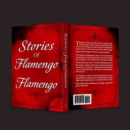 A book cover design featuring an artistic blend of shades of red and black