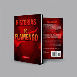 A captivating book cover design featuring a front and back layout, dominated by shades of red and black