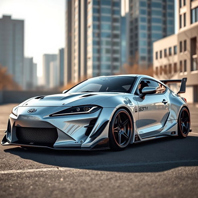 A custom body kit designed for a Toyota Celica GT Four, inspired by the sleek and sporty aesthetics of the Porsche 911 GT