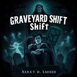 A dark and atmospheric book cover for 'Graveyard Shift'