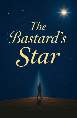 A deep blue background adorned with a golden star shining brightly in the top corner