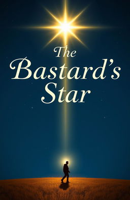 A deep blue background adorned with a golden star shining brightly in the top corner