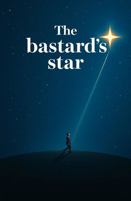 A deep blue background filled with shattered stars scattering across the sky, featuring a bright golden star shining in the right corner with a long ray extending downwards