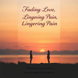 A book cover design for "Fading Love, Lingering Pain" featuring a melancholic atmosphere