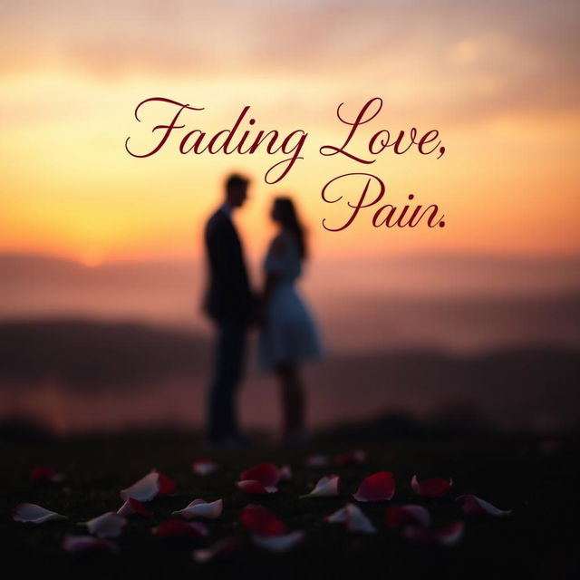 A book cover design featuring the title 'Fading Love, Lingering Pain' prominently displayed