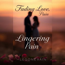 A book cover design featuring the title 'Fading Love, Lingering Pain' prominently displayed