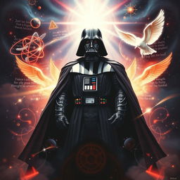 A visually stunning 11x17 poster featuring Darth Vader, standing heroically in the center