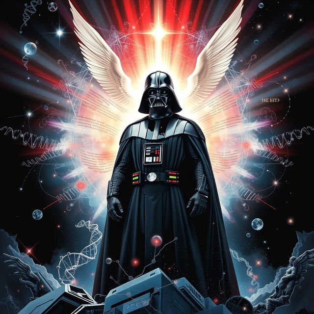 A visually stunning 11x17 poster featuring Darth Vader, standing heroically in the center