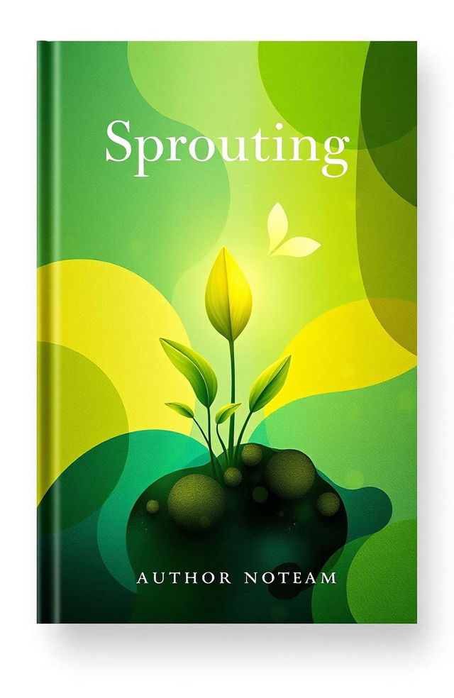 An abstract book cover featuring a sprouting theme