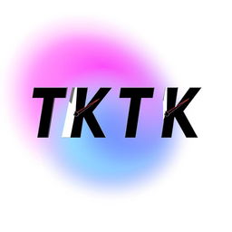 Create a PNG image featuring the phrase 'TIK TAK' styled after the TikTok logo font