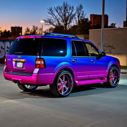 A modified 2007 Ford Expedition Eddie Bauer, showcasing custom tuning features