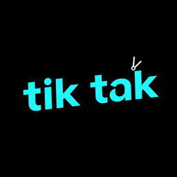 A stunning visual featuring the phrase 'tik tak' designed in the style of the TikTok logo