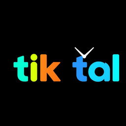 A stunning visual featuring the phrase 'tik tak' designed in the style of the TikTok logo