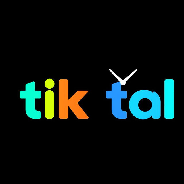 A stunning visual featuring the phrase 'tik tak' designed in the style of the TikTok logo