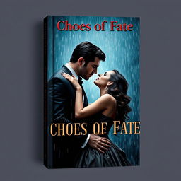 A striking book cover for the mafia-themed novel 'Echoes of Fate,' featuring a tall, handsome Italian mafia man with a strong, charismatic appearance and dark hair