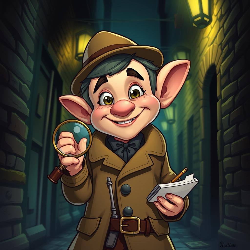 A portrait of a halfling investigator