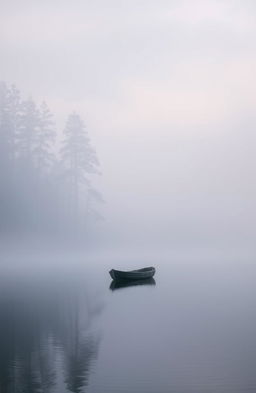 A serene and contemplative scene depicting a tranquil landscape as the backdrop of silence