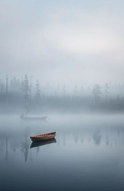 A serene and contemplative scene depicting a tranquil landscape as the backdrop of silence