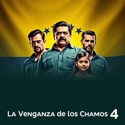 A dramatic scene featuring the Venezuelan flag as the background