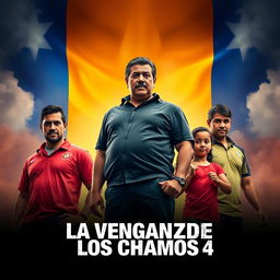 A dramatic scene featuring the Venezuelan flag as the background