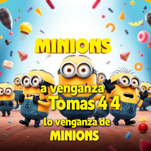 A creative reinterpretation of the Minions 4 movie poster featuring the beloved Minions in their signature playful style