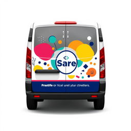 A beautifully designed vinyl sticker for a retail store's transport panel